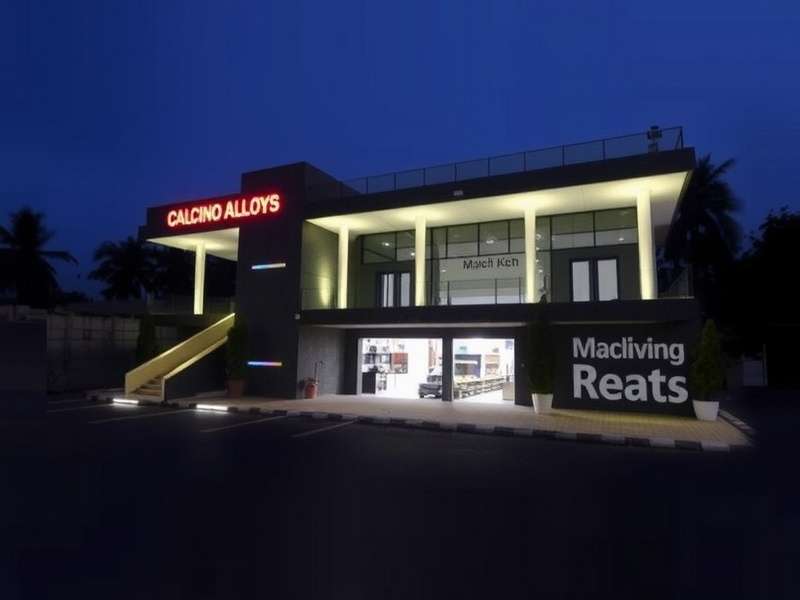 Modern alloy manufacturing plant interior